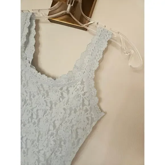 Hanky Panky Women's Light Blue Signature Lace® Classic Cami Size Medium - Picture 3 of 8